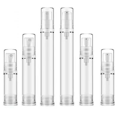 도매 5ml 10ml 15ml 용량 AS 플라스틱 무공기 펌프 병 (진공 펌프 시스템 및 맞춤형 실크 스크린 인쇄 포함)