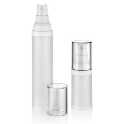 고급 50ml 투명 공기 없는 병 크림 액체 개인 관리용