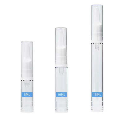 핫 판매 15ml 공기 없는 분배 펌프 병 지원 사용자 정의