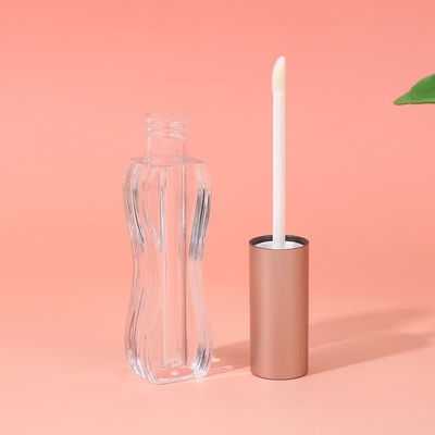 스크린 프린팅 로고 5ml 모든 피부 유형을위한 허리 길이 플라스틱 립 글래스 튜브