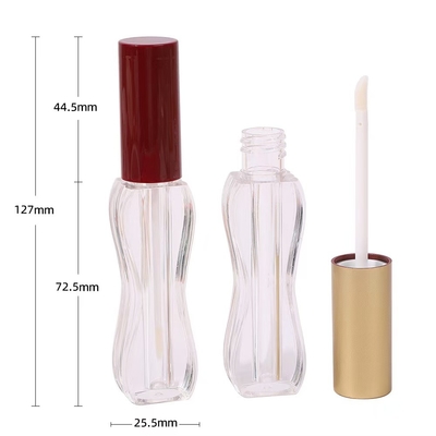 스크린 프린팅 로고 5ml 모든 피부 유형을위한 허리 길이 플라스틱 립 글래스 튜브