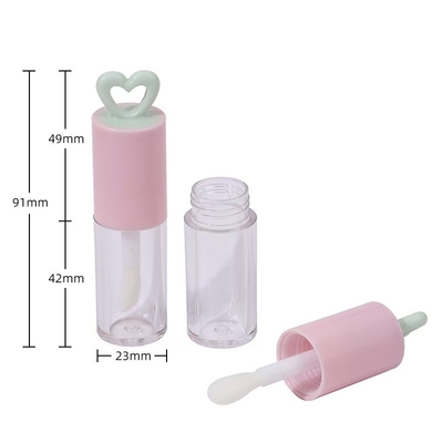 휴대용 립 글래스 포장용 7ml 홀 하트 플라스틱 립 글래스 튜브