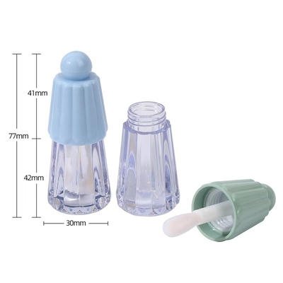 화장품 유형 입술 광택 4.5ml 다양한 색상 우산 모양 덮개와 함께 플라스틱 튜브