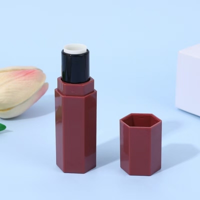립스틱 빨강 스틱 및 반짝이는 효과에 대한 헥사그널 플라스틱 립스틱 튜브 5ml 샘플 제공