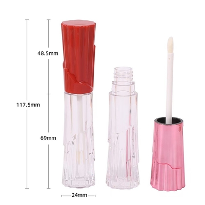 6ml 스커트 모양의 플라스틱 립 글래스 튜브와 브러시 가운 용이하고 편리한 스크린 인쇄