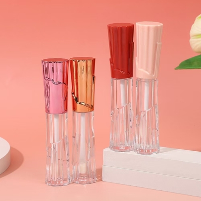 6ml 스커트 모양의 플라스틱 립 글래스 튜브와 브러시 가운 용이하고 편리한 스크린 인쇄