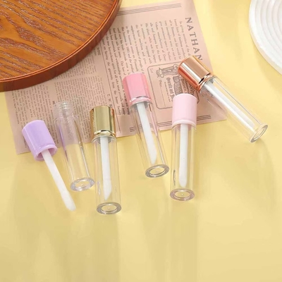 둥근 짧은 커버 6ml 립 글래스 튜브 로고와 함께 사용자 정의 할 수 있습니다