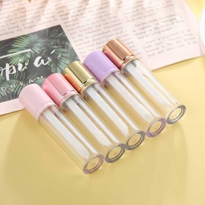 둥근 짧은 커버 6ml 립 글래스 튜브 로고와 함께 사용자 정의 할 수 있습니다