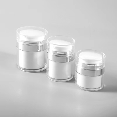 15G 30G 50G 100G 진공 펌프가 있는 플라스틱 공기 없는 항아리 최종 포장용 맞춤형 색상