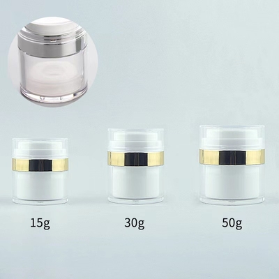 15G 30G 50G 100G 진공 펌프가 있는 플라스틱 공기 없는 항아리 최종 포장용 맞춤형 색상