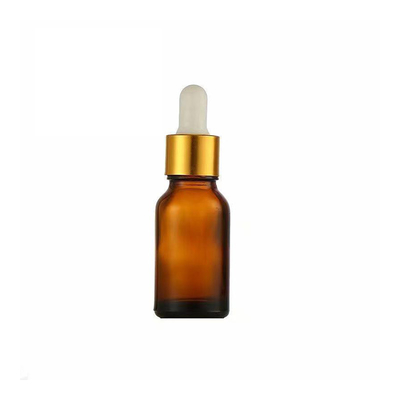 20ML 용량 알루미늄 드롭퍼 헤드 유리 플라스틱과 함께 앰버 에센셜 오일 병