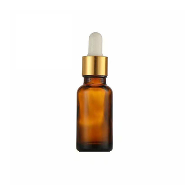 20ML 용량 알루미늄 드롭퍼 헤드 유리 플라스틱과 함께 앰버 에센셜 오일 병