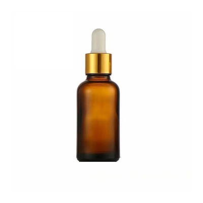 20ML 용량 알루미늄 드롭퍼 헤드 유리 플라스틱과 함께 앰버 에센셜 오일 병