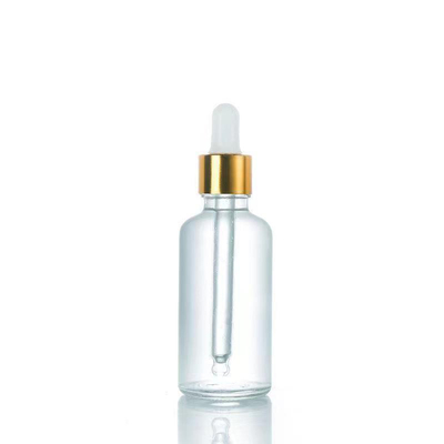 알루미늄 드롭퍼 10ML 30ML 50ML와 맞춤 된 빈 오일 유리 둥근 어깨 병
