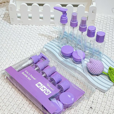핫 스탬핑 50ml 색상 피부 관리 여행 세트를 위해 사용자 정의 플라스틱 병