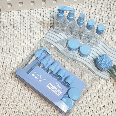 핫 스탬핑 50ml 색상 피부 관리 여행 세트를 위해 사용자 정의 플라스틱 병
