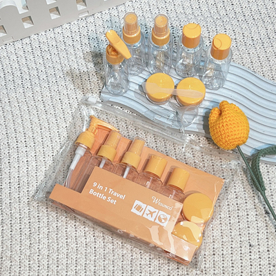 핫 스탬핑 50ml 색상 피부 관리 여행 세트를 위해 사용자 정의 플라스틱 병