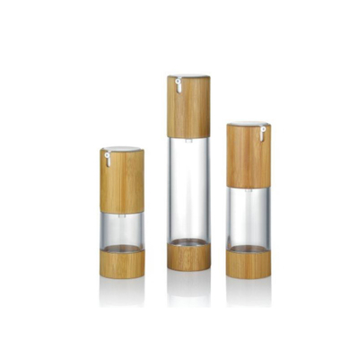 알루미늄 목재 30ml 공기 없는 펌프 병