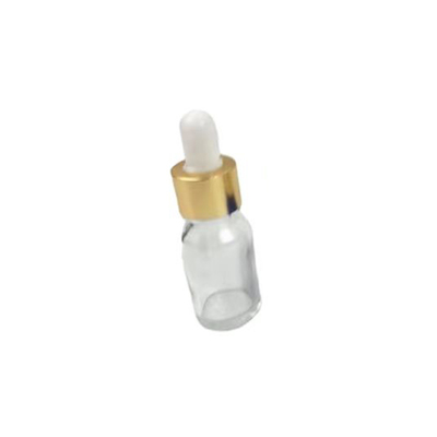알루미늄 드롭퍼가 있는 5ml 선명한 유리 에센셜 오일 병