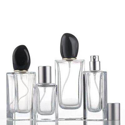 Hotsale 50ML &amp; 100ML 유리 스프레이어 병을 향수 텅 빈 사각형 향수 용기