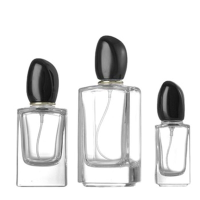 Hotsale 50ML &amp; 100ML 유리 스프레이어 병을 향수 텅 빈 사각형 향수 용기