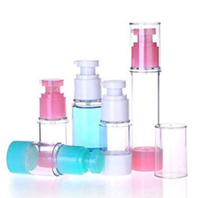 분홍색 일반적으로 사용되는 플라스틱 50ml 공기 없는 펌프 병