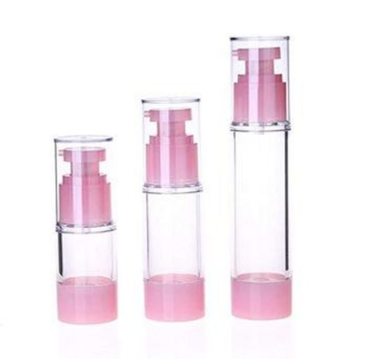 분홍색 일반적으로 사용되는 플라스틱 50ml 공기 없는 펌프 병