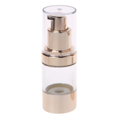 최고 품질 금 알루미늄 20ml 플라스틱 공기 없는 펌프 병 사용 피부 관리