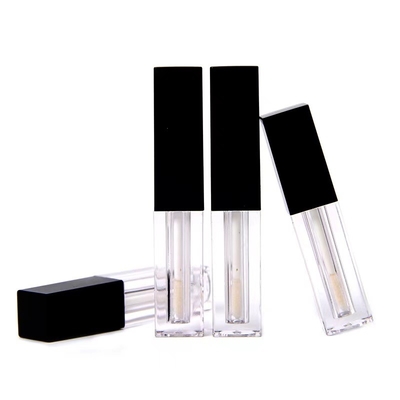 도매 1.2ml 평면 빈 입술 광택 튜브 검정 투명 색상