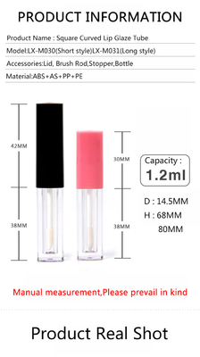 실린더 1.2ml 립 글러스 튜브 공허 포장 장 캡 맞춤 색상을 받아