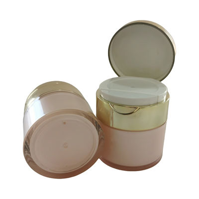 플립 톱 캡이 있는 50g 아크릴 공기 없는 항아리