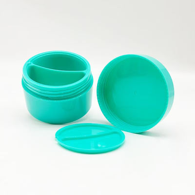 Custom Color 50+50g Matt Surface PP Plastic Double Layer Cylinder Cream Jar with 20 Days Lead Time