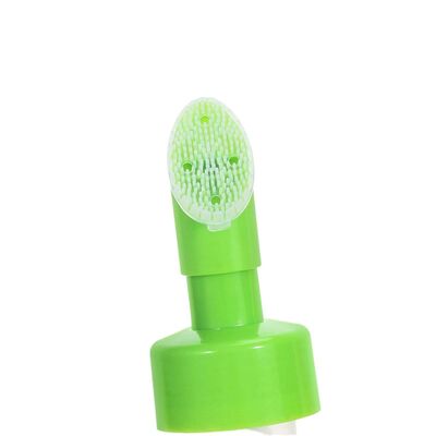 스킨케어용 실크스크린 인쇄 및 실리콘 브러시가 포함된 42mm 리필형 폼 펌프 디스펜서