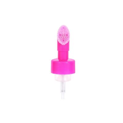 스킨케어용 실크스크린 인쇄 및 실리콘 브러시가 포함된 42mm 리필형 폼 펌프 디스펜서