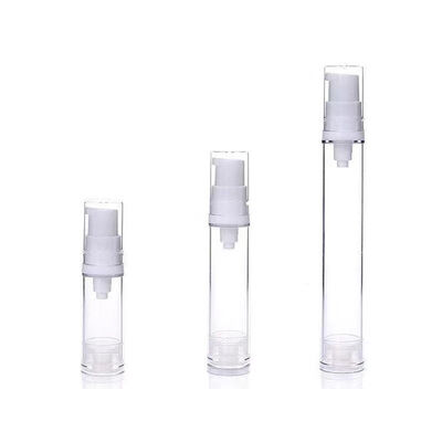 도매 5ml 10ml 15ml 용량 AS 플라스틱 무공기 펌프 병 (진공 펌프 시스템 및 맞춤형 실크 스크린 인쇄 포함)