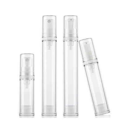 도매 5ml 10ml 15ml 용량 AS 플라스틱 무공기 펌프 병 (진공 펌프 시스템 및 맞춤형 실크 스크린 인쇄 포함)