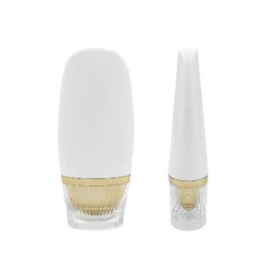 50ml 타원형 럭셔리 골드 자외선 차단기 병 - 피부 관리를 위한 고급 화장품 플라스틱 병