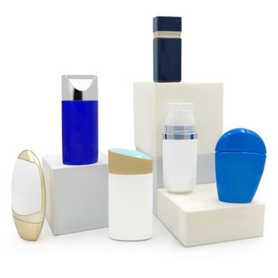 50ml 타원형 럭셔리 골드 자외선 차단기 병 - 피부 관리를 위한 고급 화장품 플라스틱 병