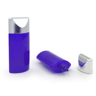 50ml 은 모자 타원형 선스크린 로션 병 - 피부 관리 및 BB 크림을위한 화장품 플라스틱 용기