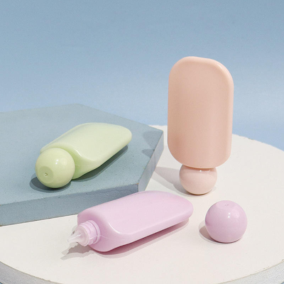 도매 귀여운 사각형 얼굴 손 크림 병 40ml PET 펌프 자외선 차단제 로션 피부 관리 화장품 사용자 지정 로고와 함께 포장