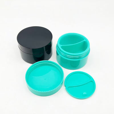 스킨케어 제품을 위한 이중 그리드 별도의 저장 장치가 있는 도매 50+50g 이중 그리드 플라스틱 PP 크림 용기