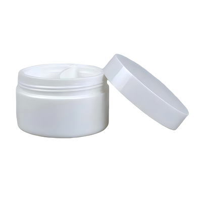 스킨케어 제품을 위한 이중 그리드 별도의 저장 장치가 있는 도매 50+50g 이중 그리드 플라스틱 PP 크림 용기