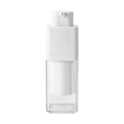 피부 관리용 제품용 로터리 잠금 펌프와 함께 15ml 30ml 50ml 정사각형 모양의 공기 없는 펌프 병