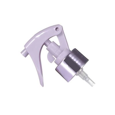 Customized Plastic Mini Trigger Sprayer with 24/410 28/410 Neck Size and UV Metallic Collar/Skirt with Clip