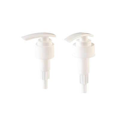화이트 리브드 로션 펌프 24mm 28mm 플라스틱 로션 펌프 스크류 온 비누 디스펜싱 펌프 병용