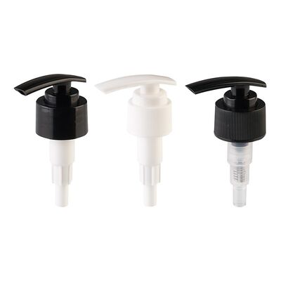 화이트 리브드 로션 펌프 24mm 28mm 플라스틱 로션 펌프 스크류 온 비누 디스펜싱 펌프 병용